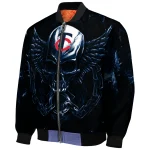 minnesota twins skull bite navy black bomber jacket best selling