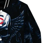 minnesota twins skull bite navy black varsity jacket best selling