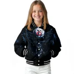 minnesota twins skull bite navy black varsity jacket best selling