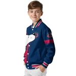 minnesota twins snoopy attitude navy varsity jacket best selling