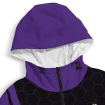 minnesota vikings hexagon paint purple black windbreaker jacket best selling