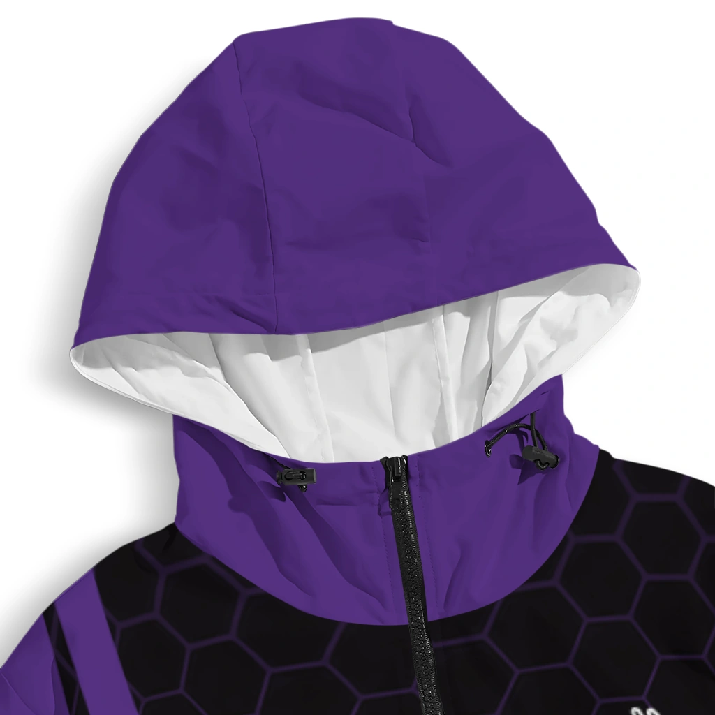 minnesota vikings hexagon paint purple black windbreaker jacket premium grade minnesota vikings hexagon paint purple black windbreaker jacket premium grade