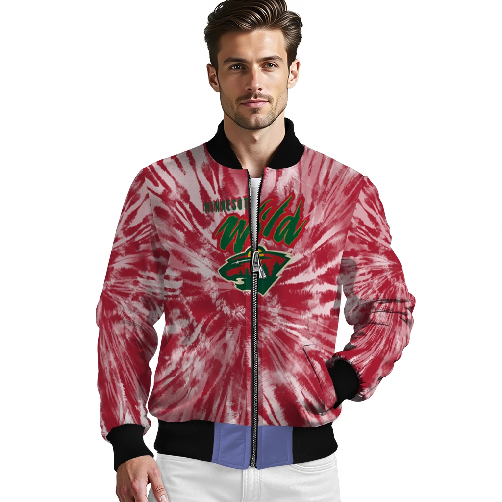 minnesota wild dynamic rings red bomber jacket high quality minnesota wild dynamic rings red bomber jacket high quality