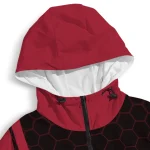 minnesota wild hex grid texture red black windbreaker jacket best selling