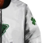 minnesota wild lucky clovers white green bomber jacket best selling