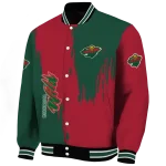 minnesota wild urban mark red varsity jacket best selling