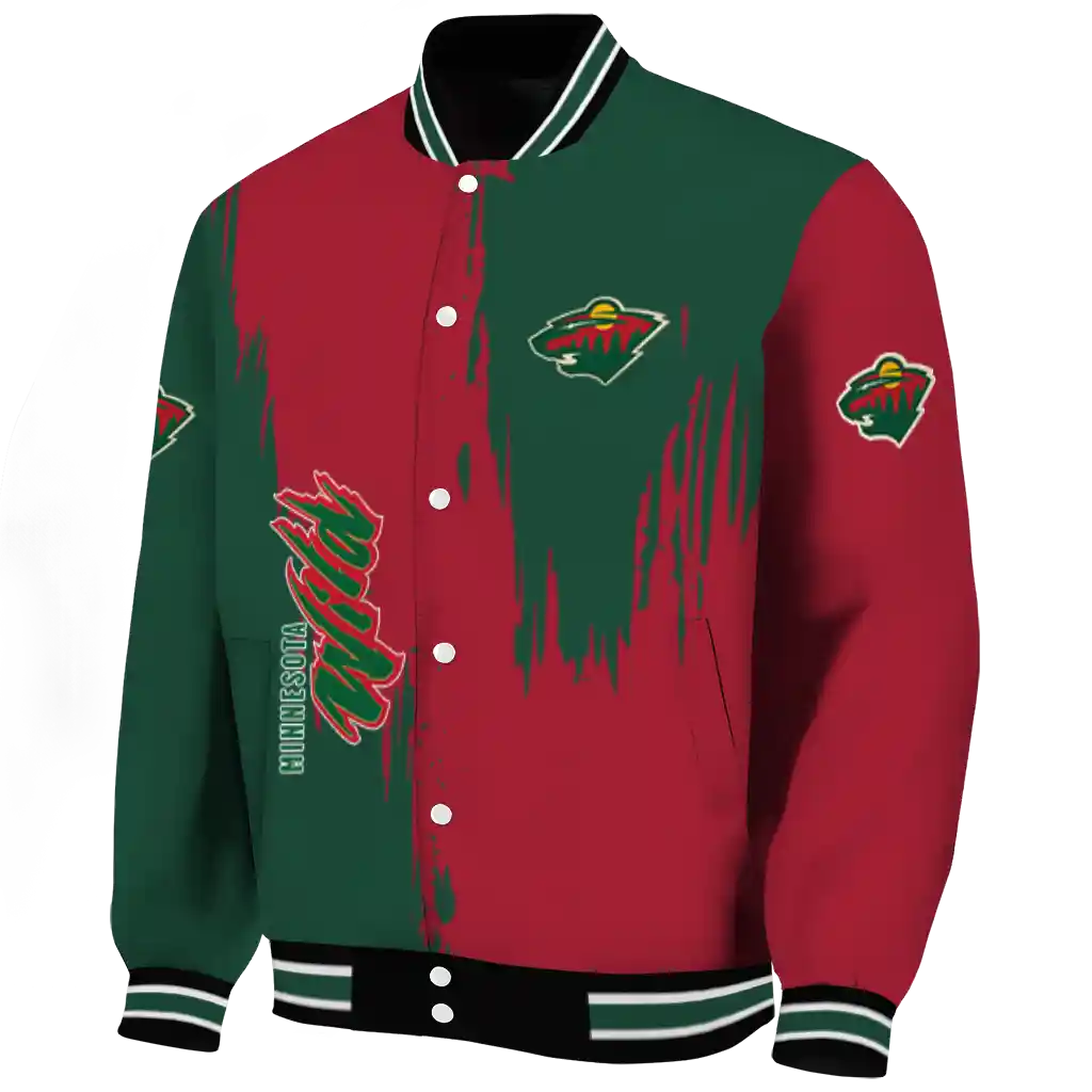 minnesota wild urban mark red varsity jacket best selling minnesota wild urban mark red varsity jacket best selling