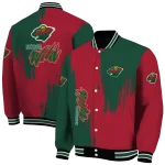 minnesota wild urban mark red varsity jacket best selling