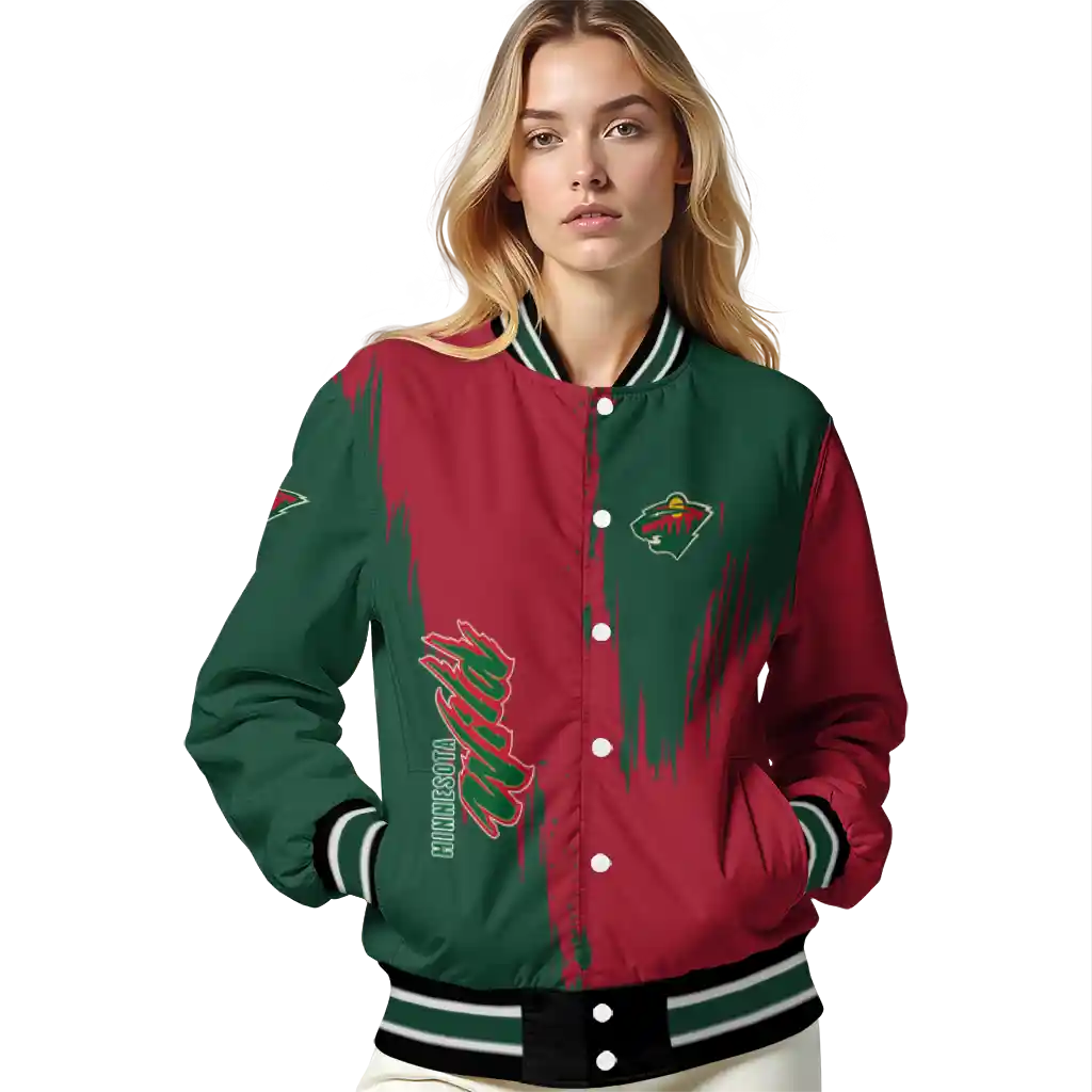 minnesota wild urban mark red varsity jacket latest model minnesota wild urban mark red varsity jacket latest model