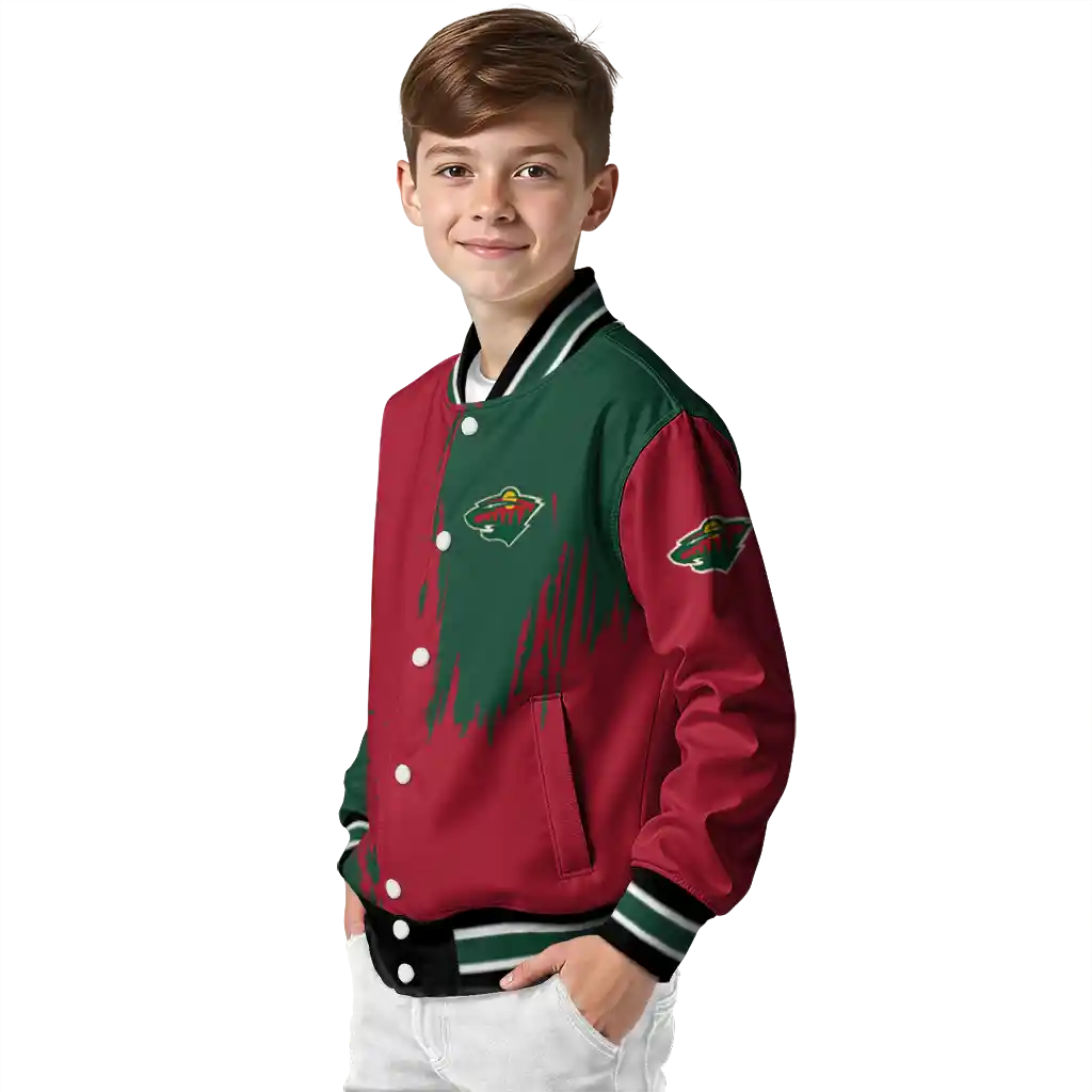 minnesota wild urban mark red varsity jacket trendy minnesota wild urban mark red varsity jacket trendy