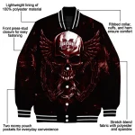 mississippi state bulldogs skull bite maroon black varsity jacket best selling