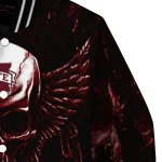 mississippi state bulldogs skull bite maroon black varsity jacket best selling
