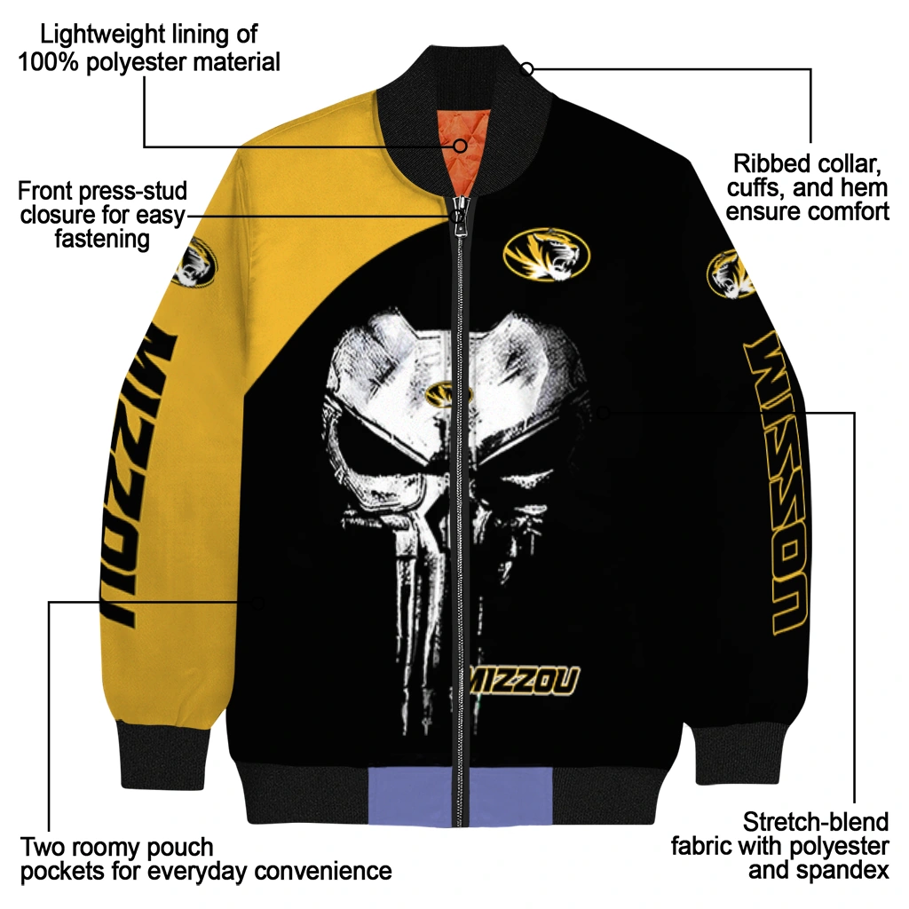 missouri tigers edgy mask black bomber jacket new arrival missouri tigers edgy mask black bomber jacket new arrival