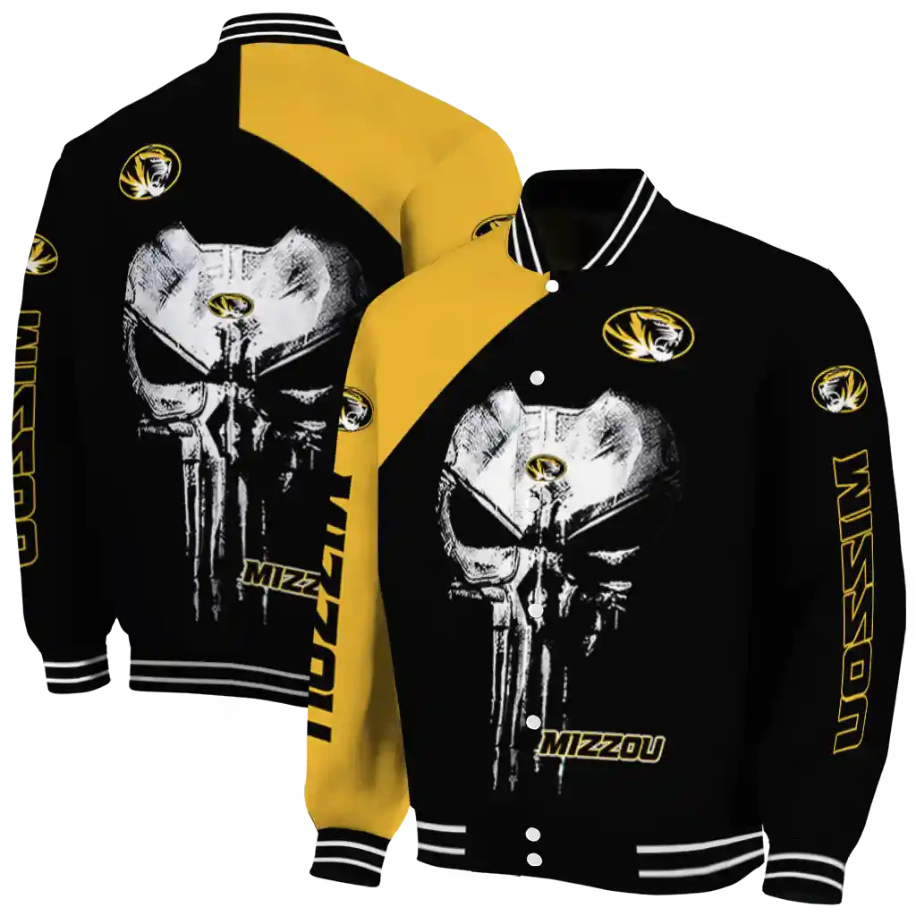 missouri tigers edgy mask black varsity jacket fashion forward missouri tigers edgy mask black varsity jacket fashion forward