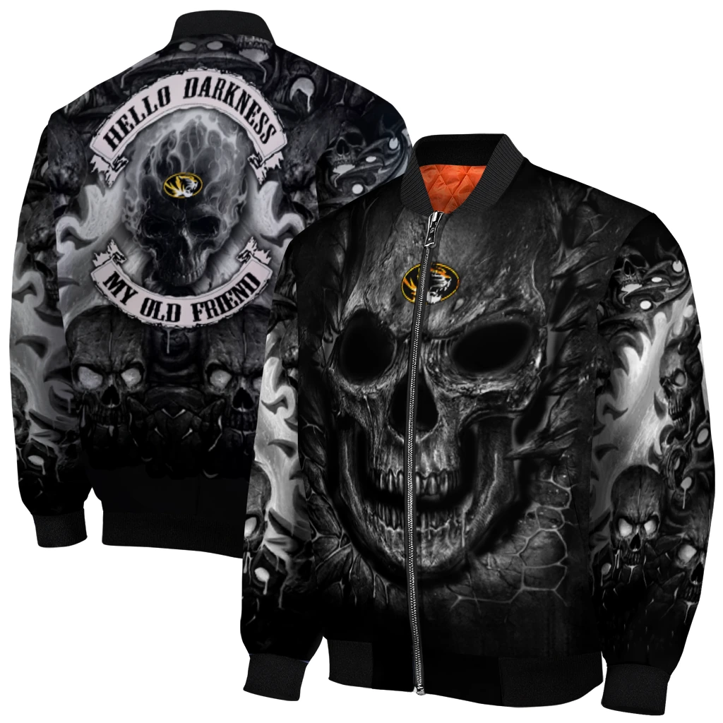 missouri tigers inferno skull black bomber jacket best selling missouri tigers inferno skull black bomber jacket best selling