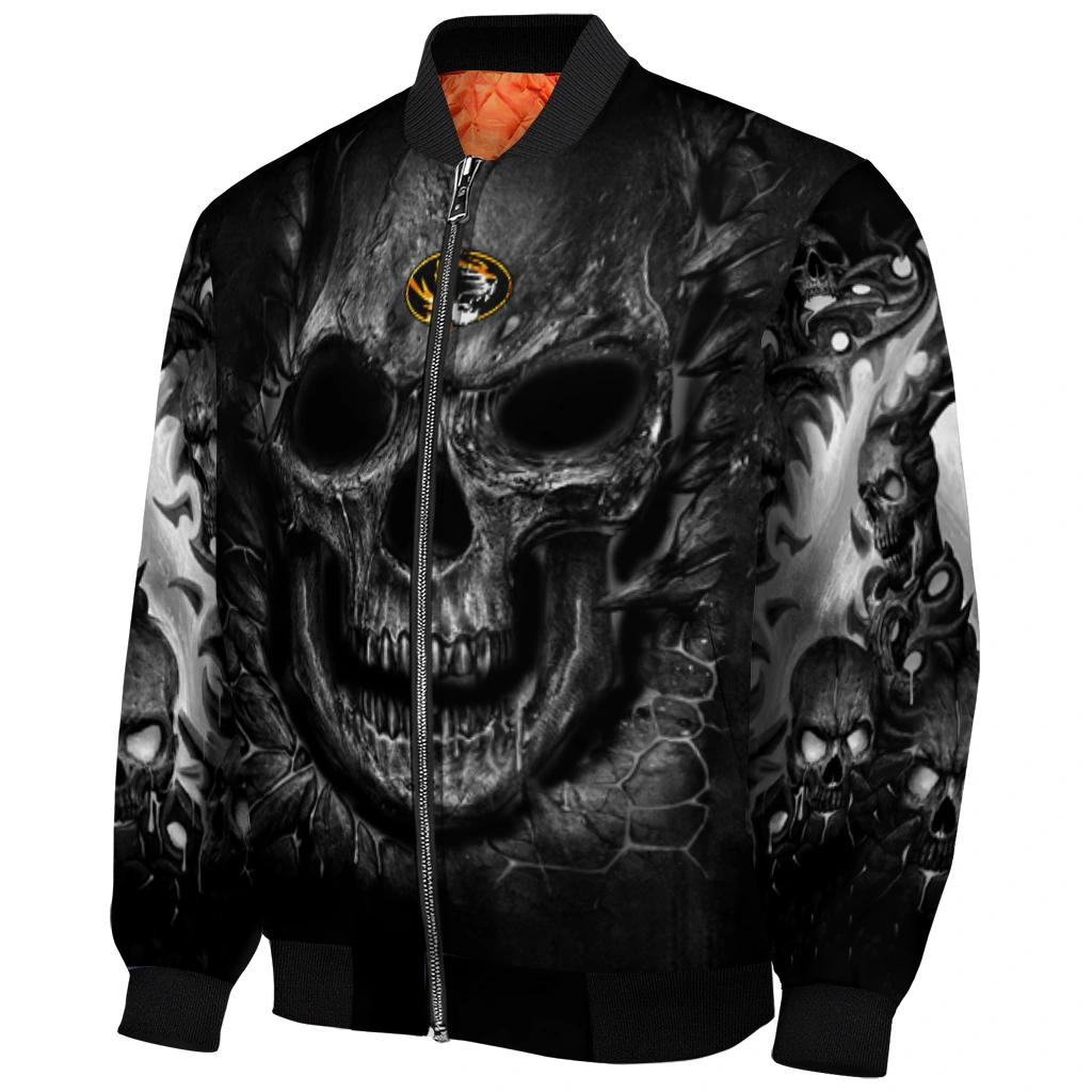 missouri tigers inferno skull black bomber jacket fashion forward missouri tigers inferno skull black bomber jacket fashion forward