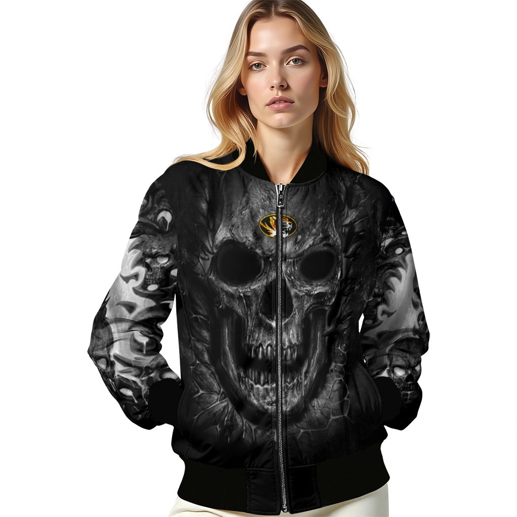 missouri tigers inferno skull black bomber jacket latest model missouri tigers inferno skull black bomber jacket latest model
