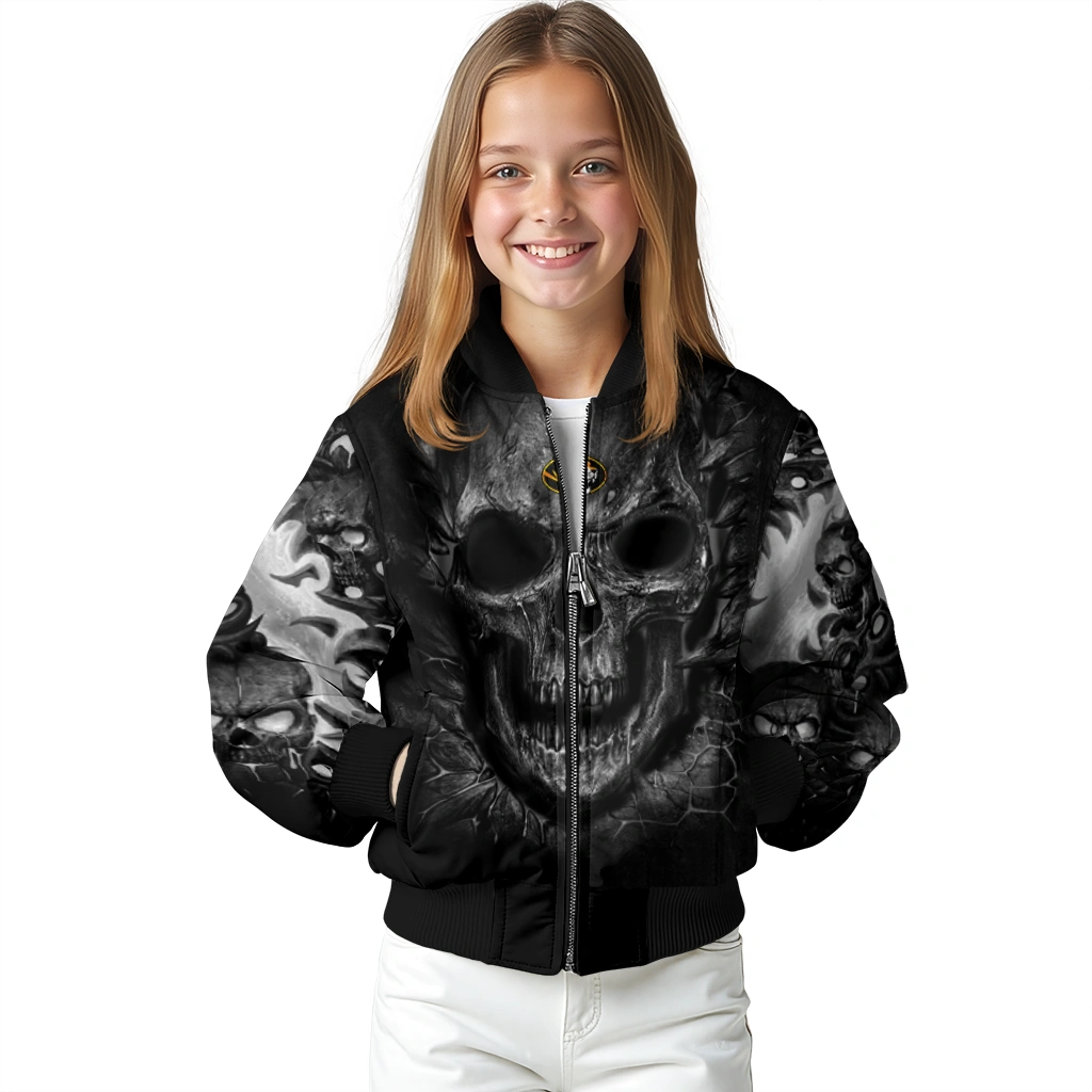 missouri tigers inferno skull black bomber jacket top rated missouri tigers inferno skull black bomber jacket top rated