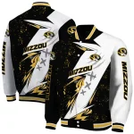 missouri tigers ripped bolt black white varsity jacket best selling