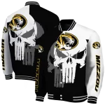 missouri tigers skull outline black white varsity jacket best selling