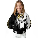 missouri tigers skull outline black white varsity jacket best selling