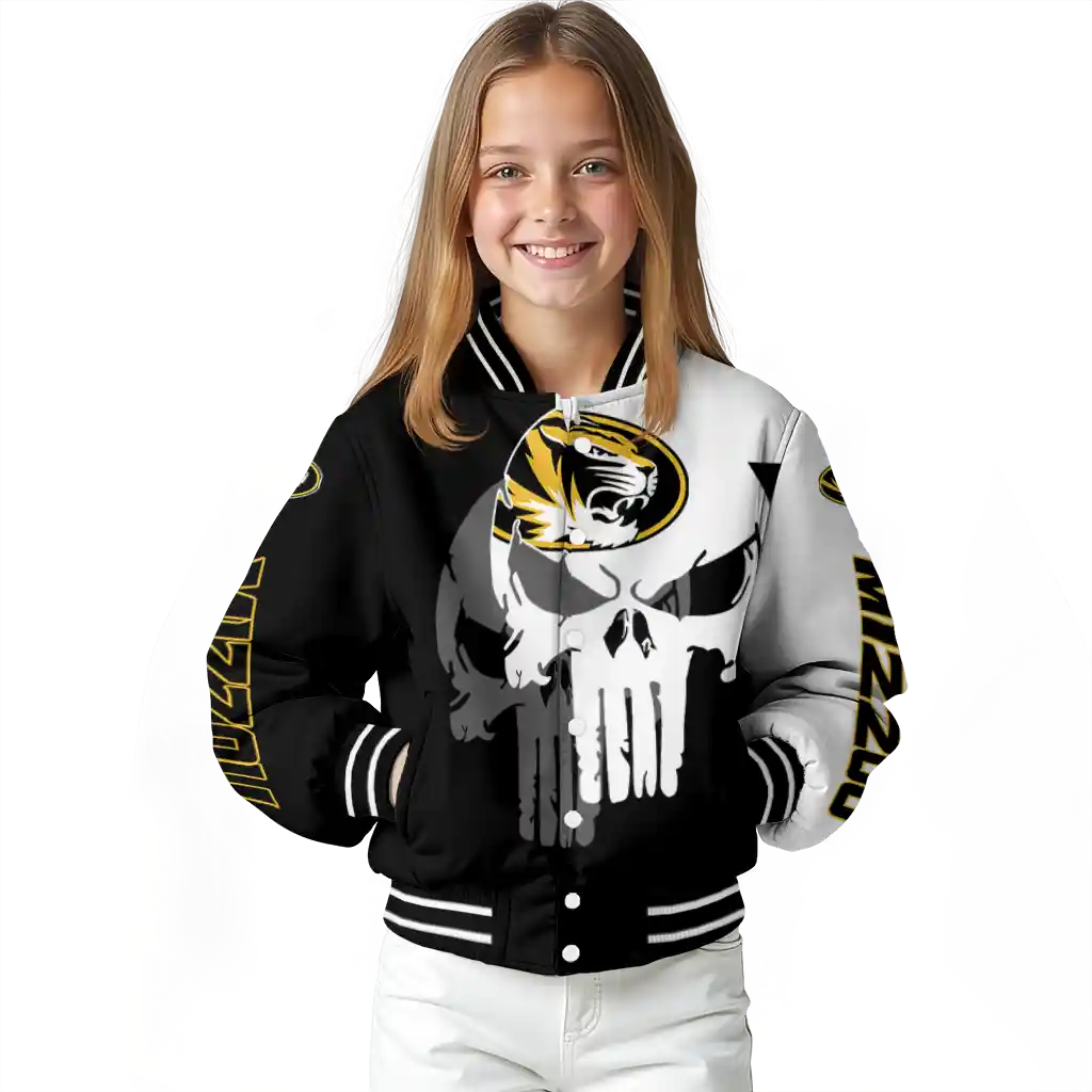 missouri tigers skull outline black white varsity jacket top rated missouri tigers skull outline black white varsity jacket top rated