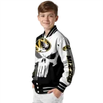 missouri tigers skull outline black white varsity jacket best selling