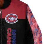 montreal canadiens fire skull red black bomber jacket best selling