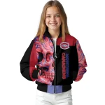 montreal canadiens fire skull red black bomber jacket best selling