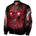 montreal canadiens inferno skull red black bomber jacket best selling