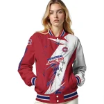 montreal canadiens ripped bolt red white varsity jacket best selling