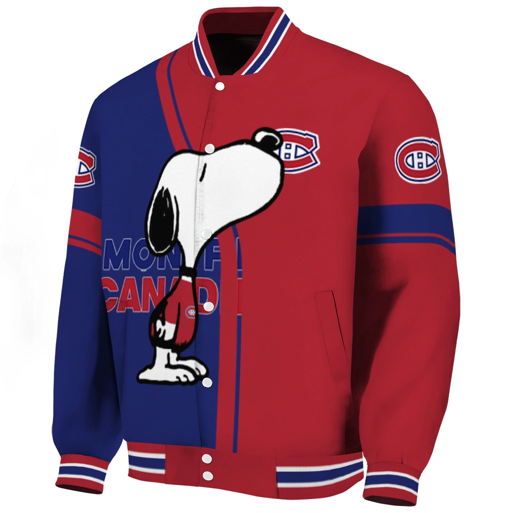 montreal canadiens snoopy attitude red varsity jacket best selling montreal canadiens snoopy attitude red varsity jacket best selling