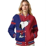 montreal canadiens snoopy attitude red varsity jacket best selling
