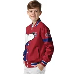 montreal canadiens snoopy attitude red varsity jacket best selling