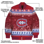 montreal canadiens snowy pines red varsity jacket best selling