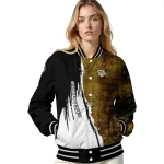 nashville predators distressed slash gold black varsity jacket best selling