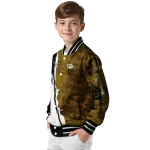 nashville predators distressed slash gold black varsity jacket best selling