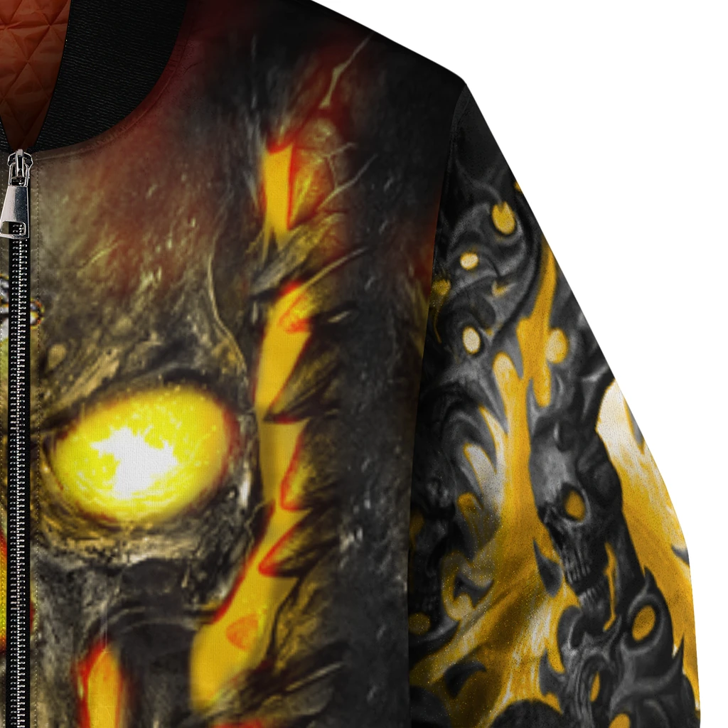 nashville predators inferno skull gold black bomber jacket premium grade nashville predators inferno skull gold black bomber jacket premium grade