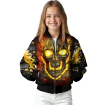 nashville predators inferno skull gold black bomber jacket best selling