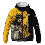 nashville predators jesus roses gold black windbreaker jacket best selling