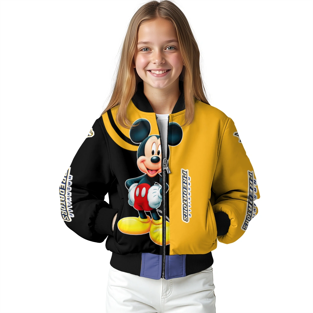 nashville predators mickey mouse gold bomber jacket top rated nashville predators mickey mouse gold bomber jacket top rated
