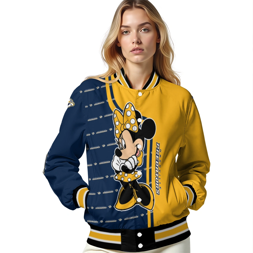 nashville predators minnie mouse gold varsity jacket latest model nashville predators minnie mouse gold varsity jacket latest model