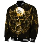 nashville predators skull bite gold black varsity jacket best selling