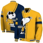 nashville predators snoopy attitude gold varsity jacket best selling