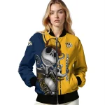 nashville predators spooky grin gold bomber jacket best selling