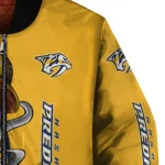 nashville predators spooky grin gold bomber jacket best selling