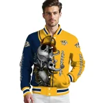 nashville predators spooky grin gold varsity jacket best selling