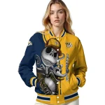 nashville predators spooky grin gold varsity jacket best selling