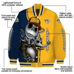 nashville predators spooky grin gold varsity jacket best selling