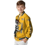 nashville predators spooky grin gold varsity jacket best selling